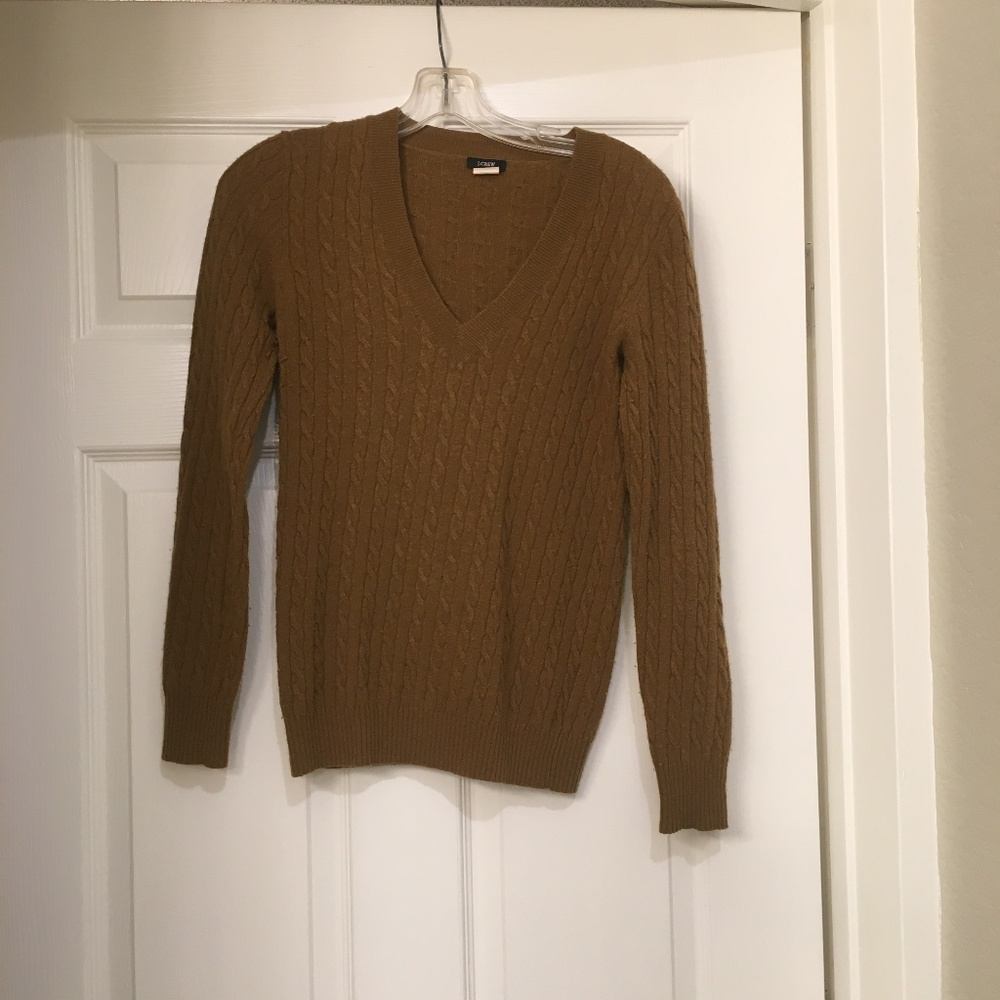 V Neck Brown Sweater